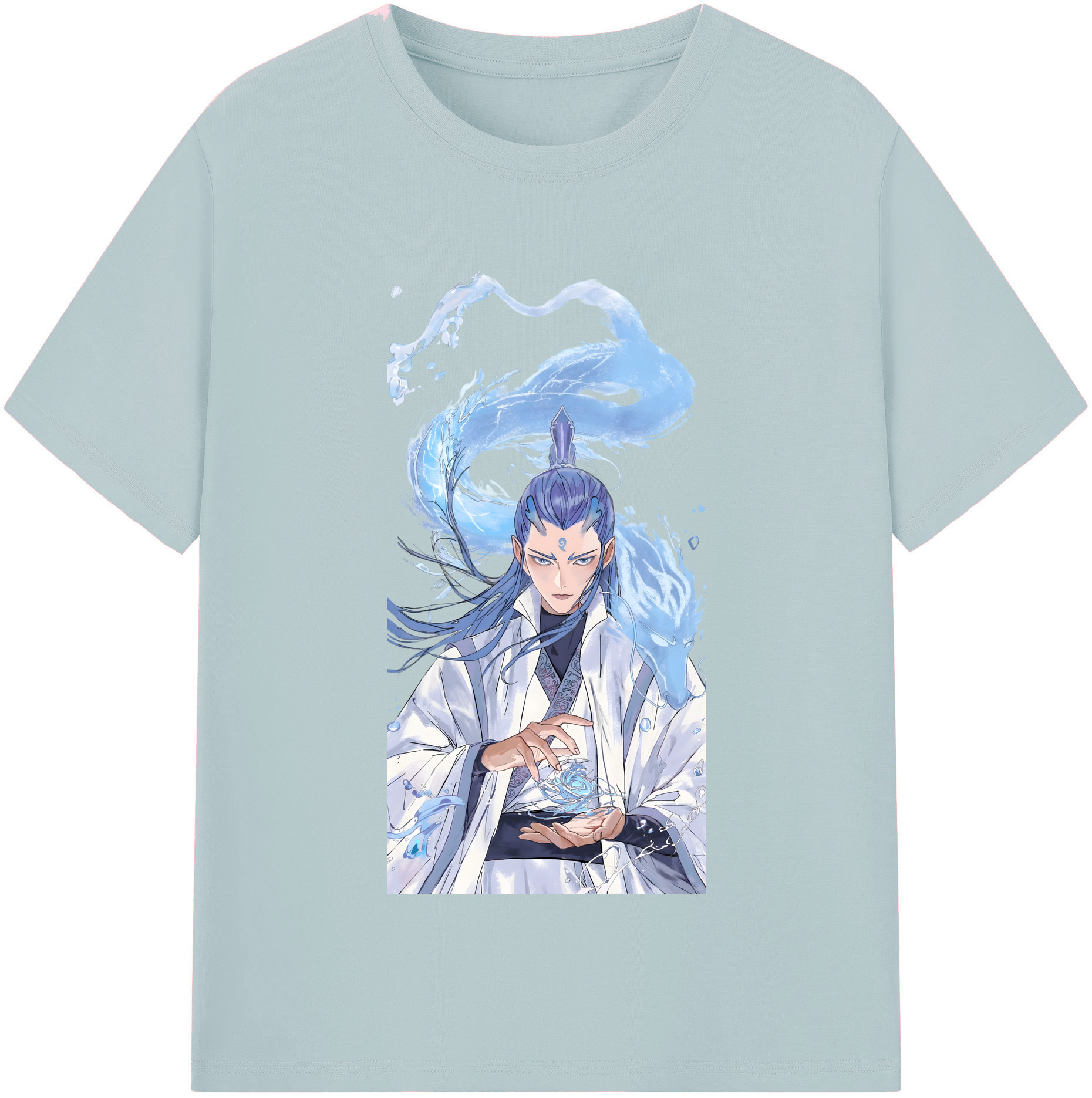 （画像用） Ne Zha 2 ナタ 魔童の大暴れ 綿100％半袖Tシャツ（フロントプリント）